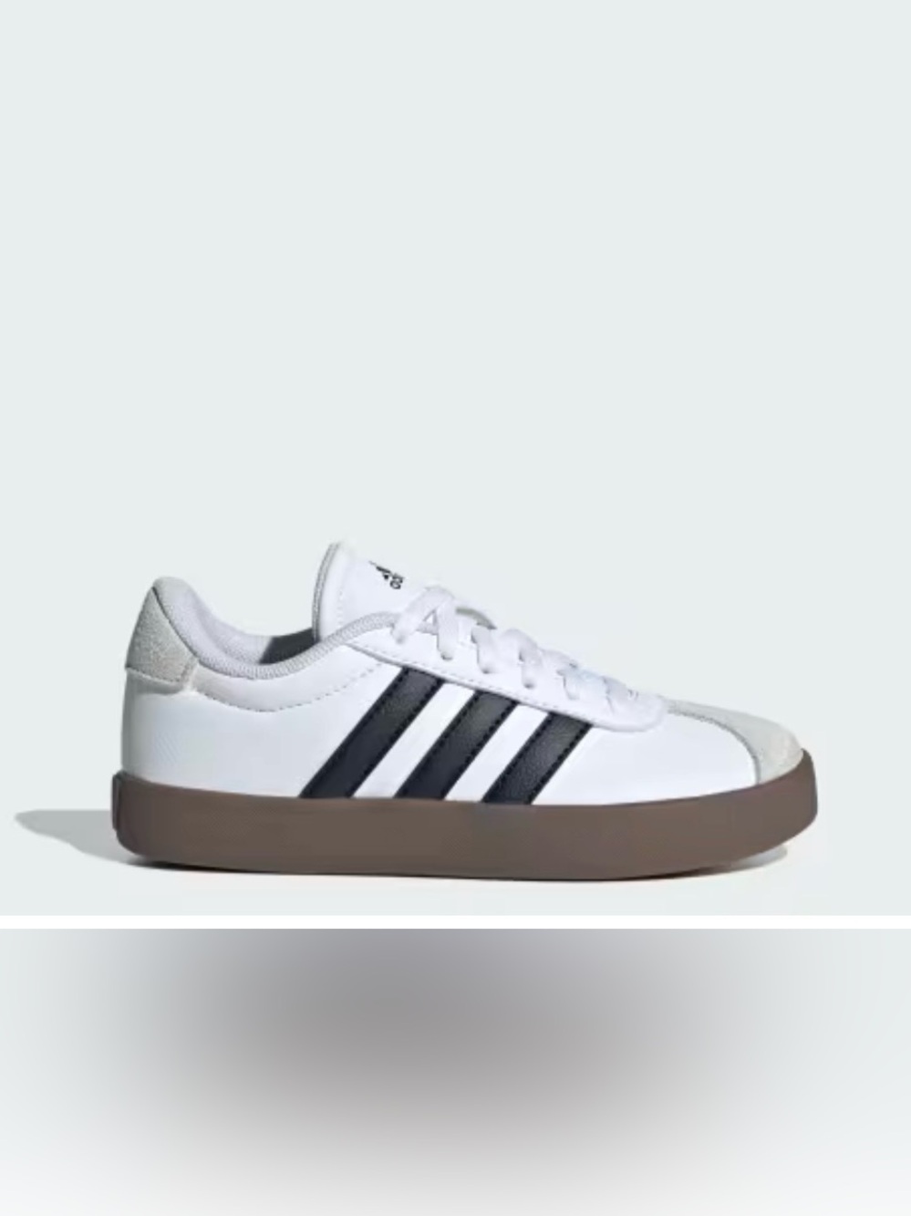 adidas White court 3.0 Sneakers with Black Stripes fits size 6/6.5